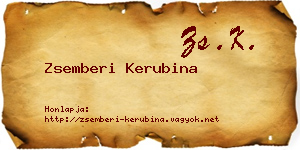 Zsemberi Kerubina névjegykártya